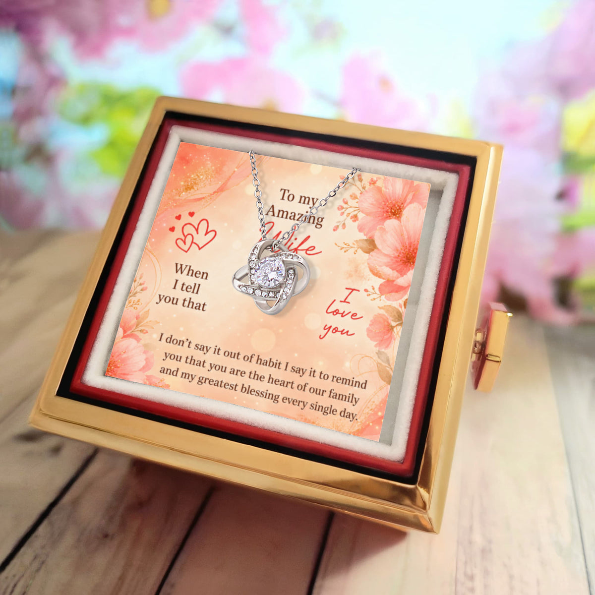 Love Knot - Rotating Rose Gift Box