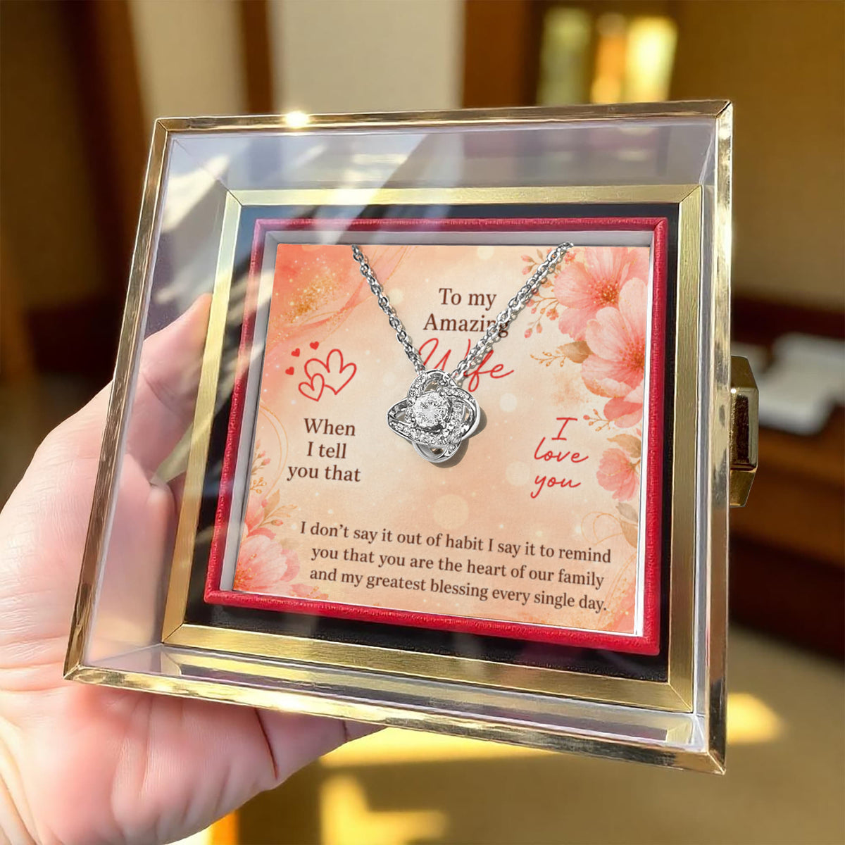 Love Knot - Rotating Rose Gift Box